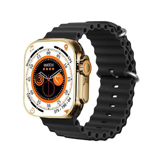 7 in 1 | i40 | SMART WATCH | ULTRA 2 SUIT | Golden Dial | Silicon case